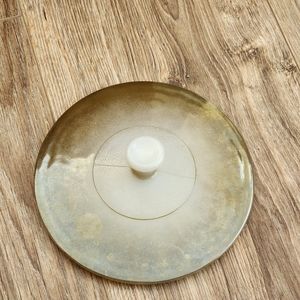 RARE VINTAGE FEDERAL MILK GLASS METALLIC OMBRE SMALL CASSEROLE REPLACEMENT LID